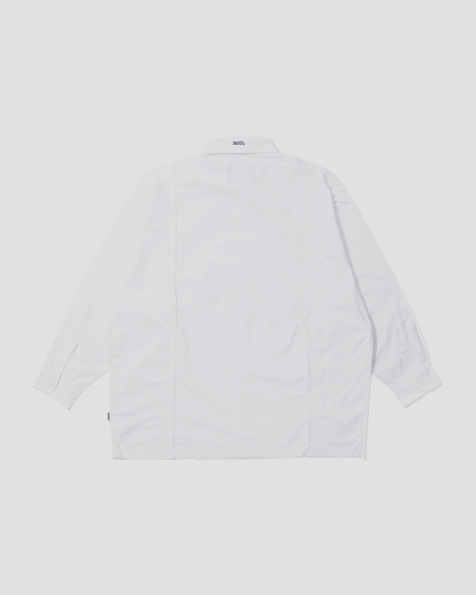 L/S Raw Edge Shirt - White – LAKH supply