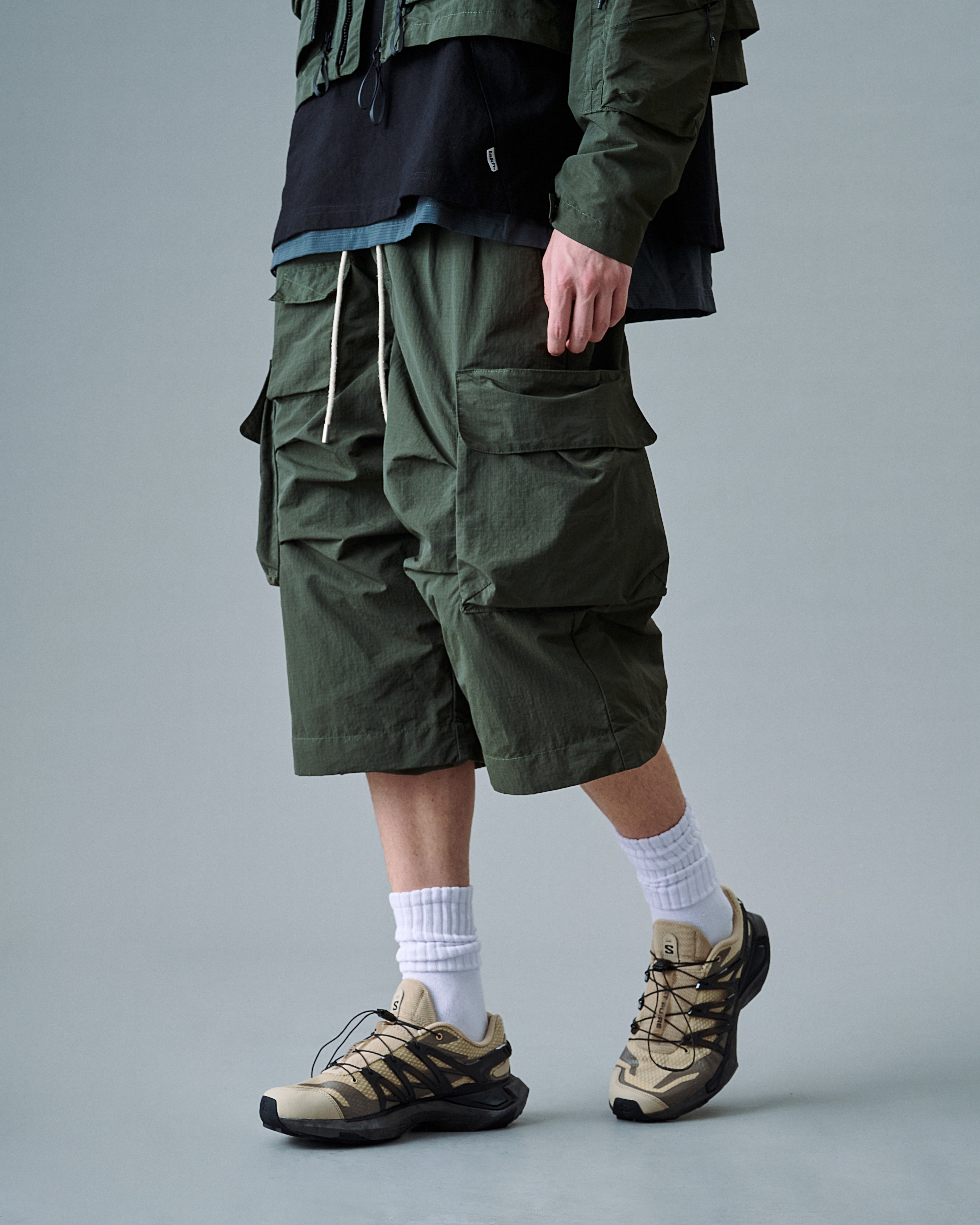 Adjustable Cargo Pants - Army Green