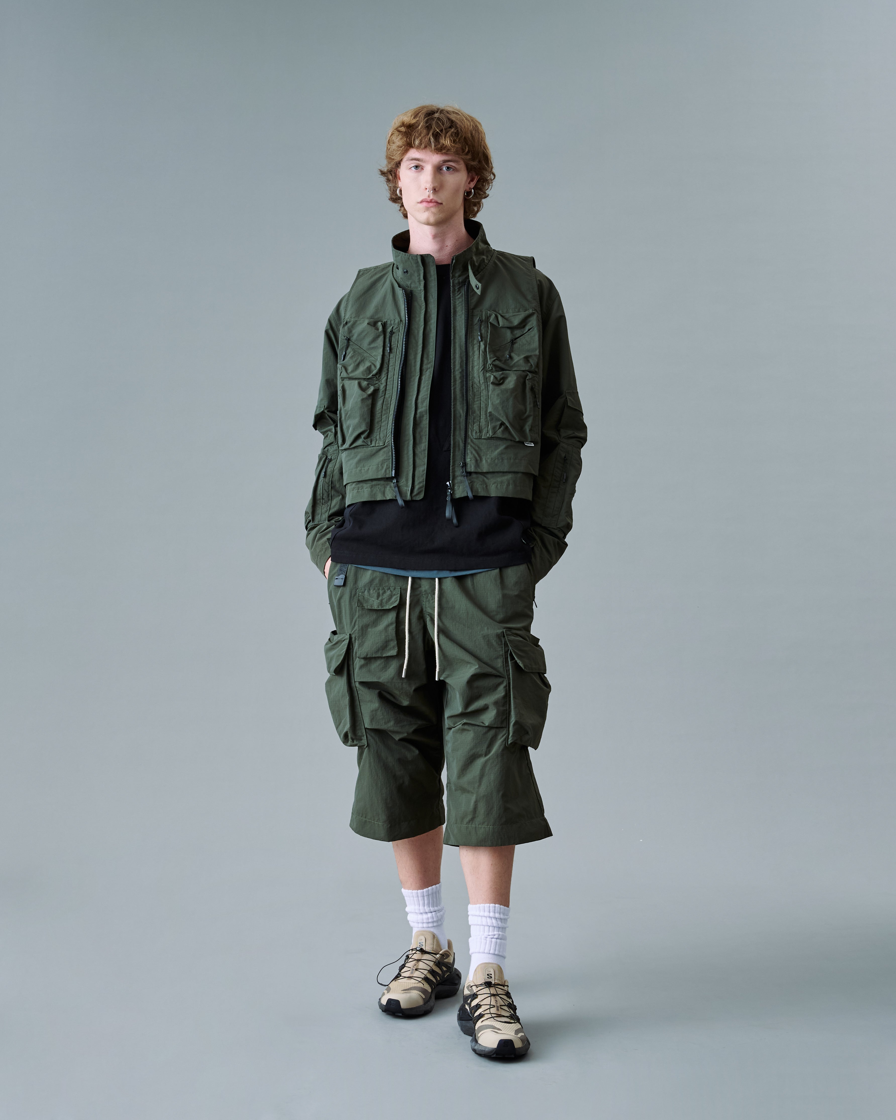 Adjustable Cargo Pants - Army Green