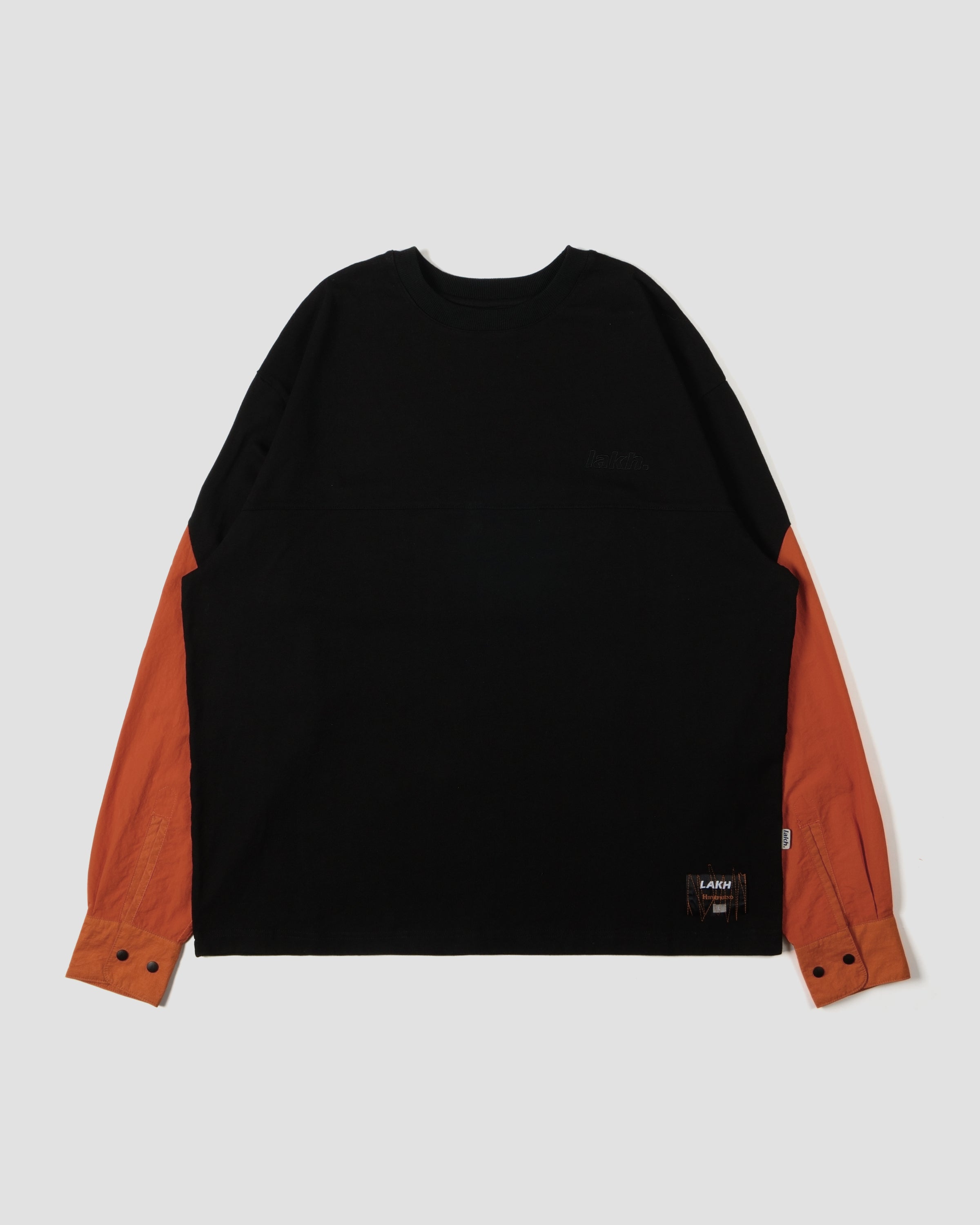 LAKH x HIBYEFRIEND Patched Sleeve Shirt - Black