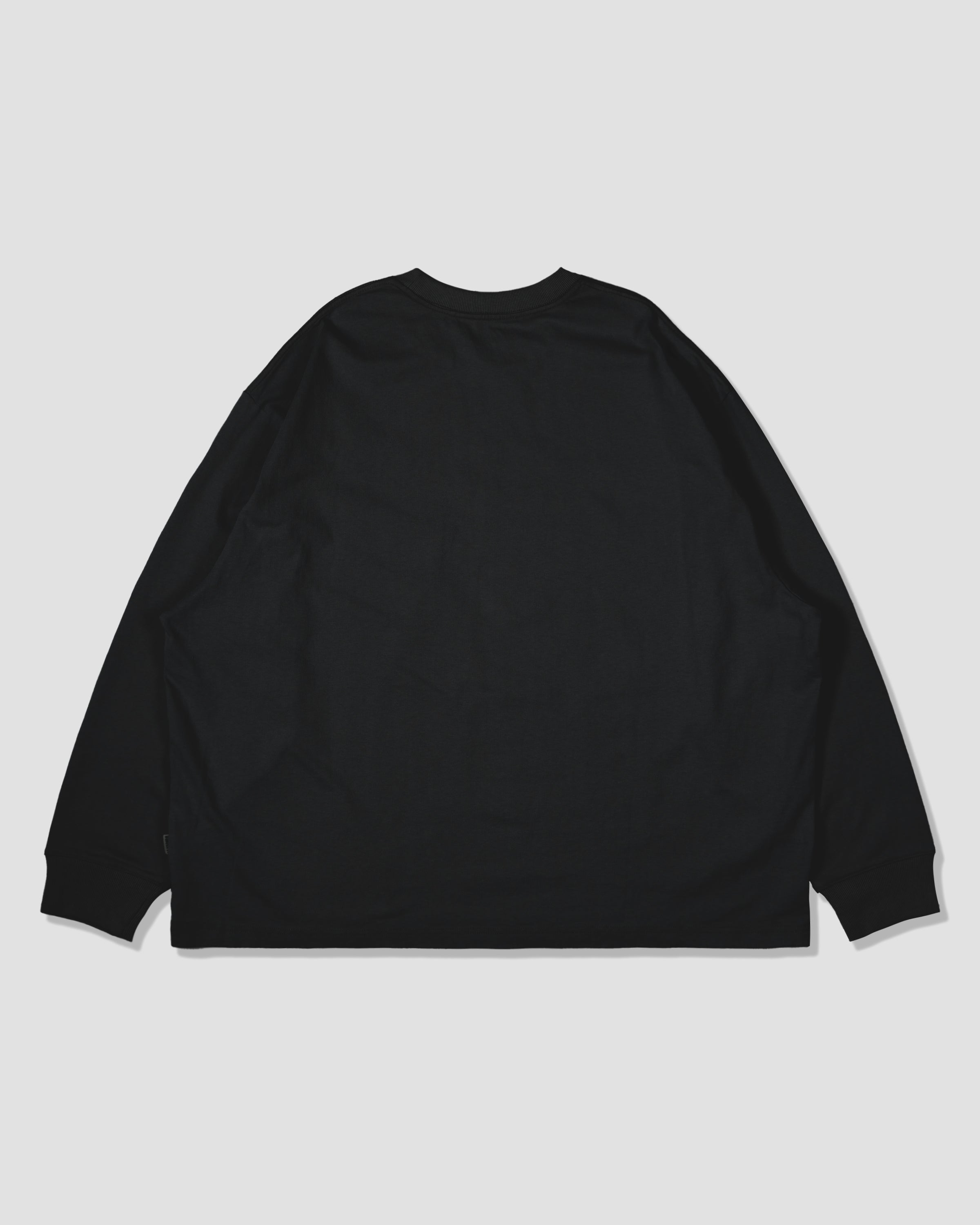 College Logo Pocket L/S Tee - Black