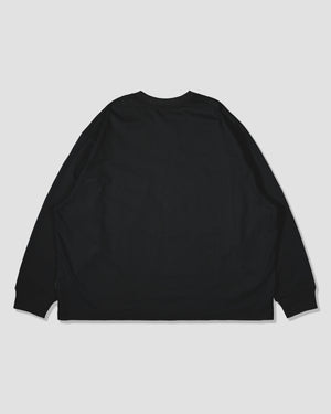 College Logo Pocket L/S Tee - Black