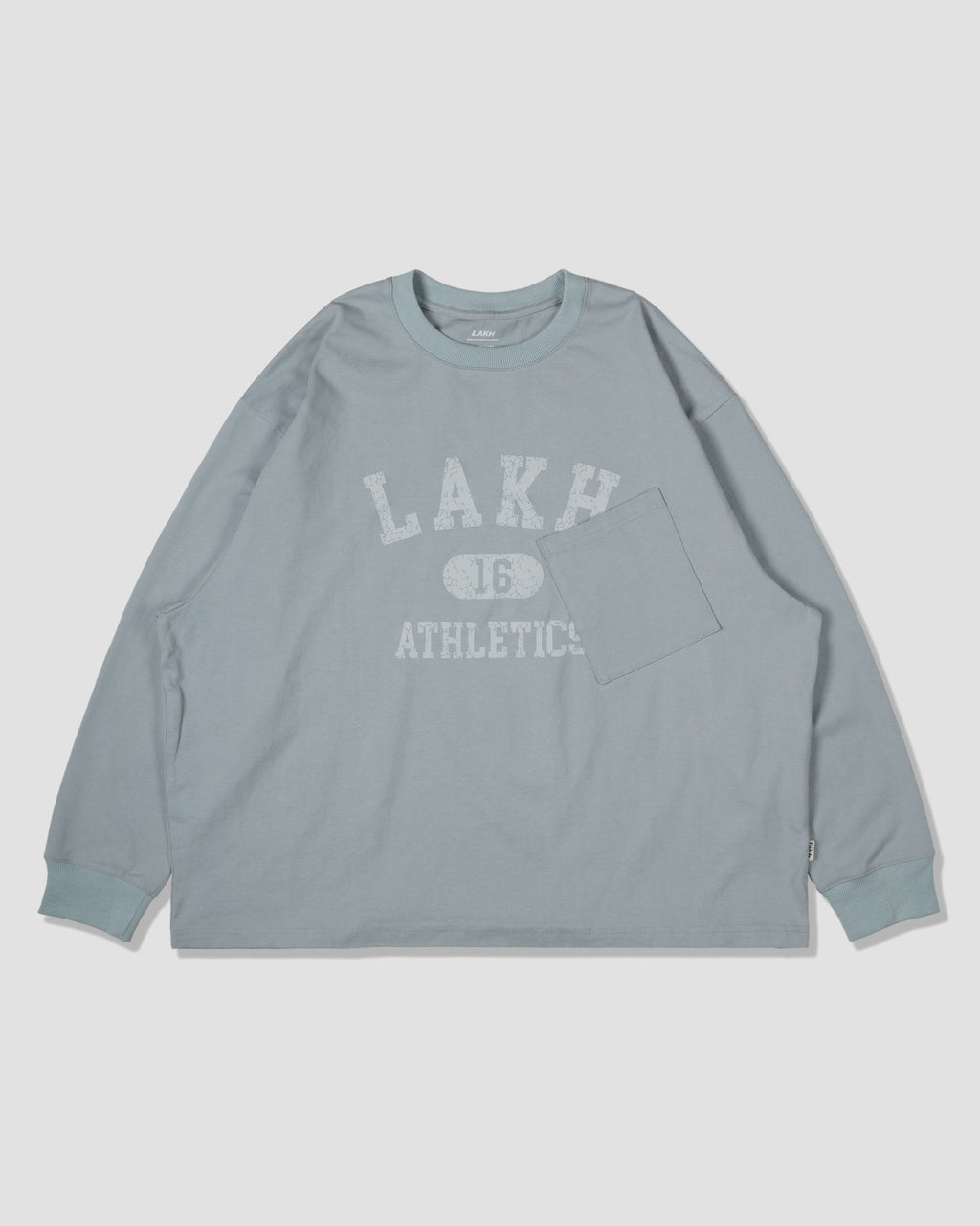 College Logo Pocket L/S Tee - Blue