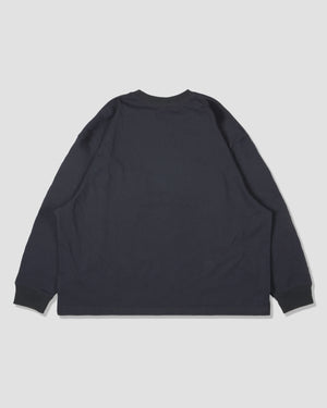 College Logo Pocket L/S Tee - Dark Grey