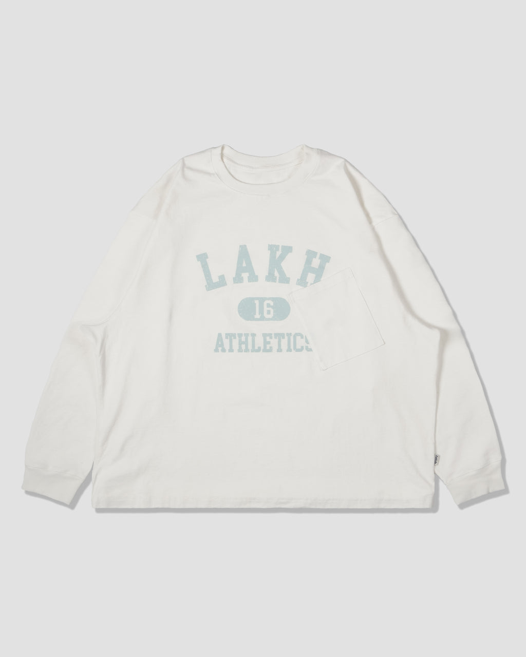 College Logo Pocket L/S Tee - White