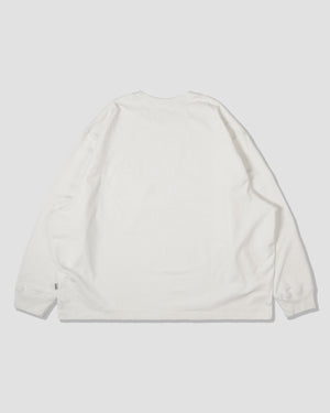 College Logo Pocket L/S Tee - White