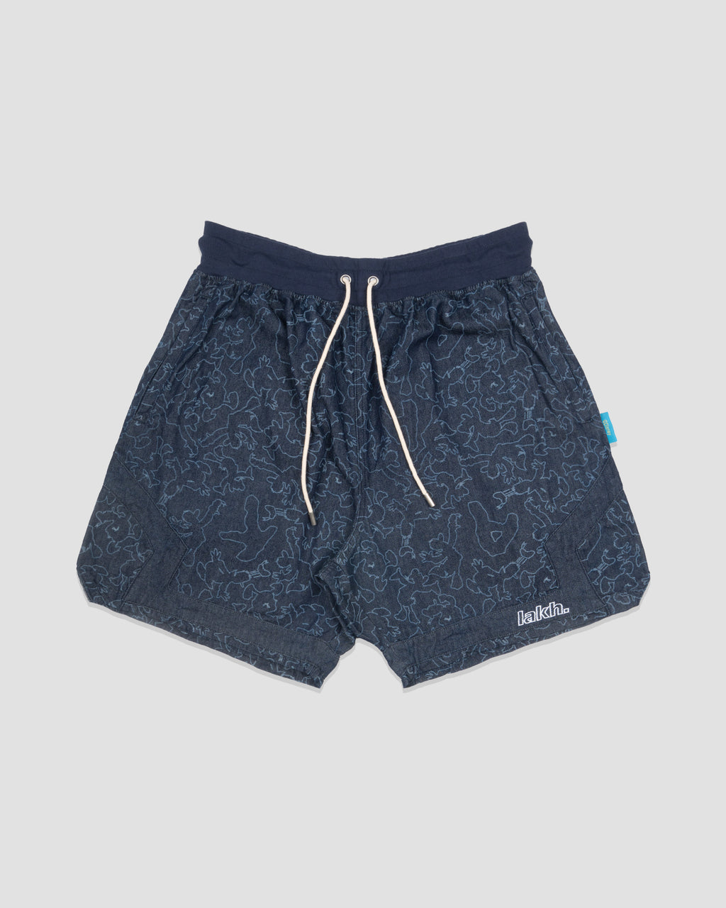 URDU x LAKH Donald Duck Denim Ball Shorts - Navy