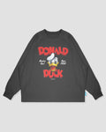 URDU x LAKH Donald Duck L/S Tee - Dark Grey