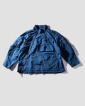 Double-Zipper Stand Collar Parka - Navy