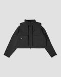 Double Layered Half Jacket - Black