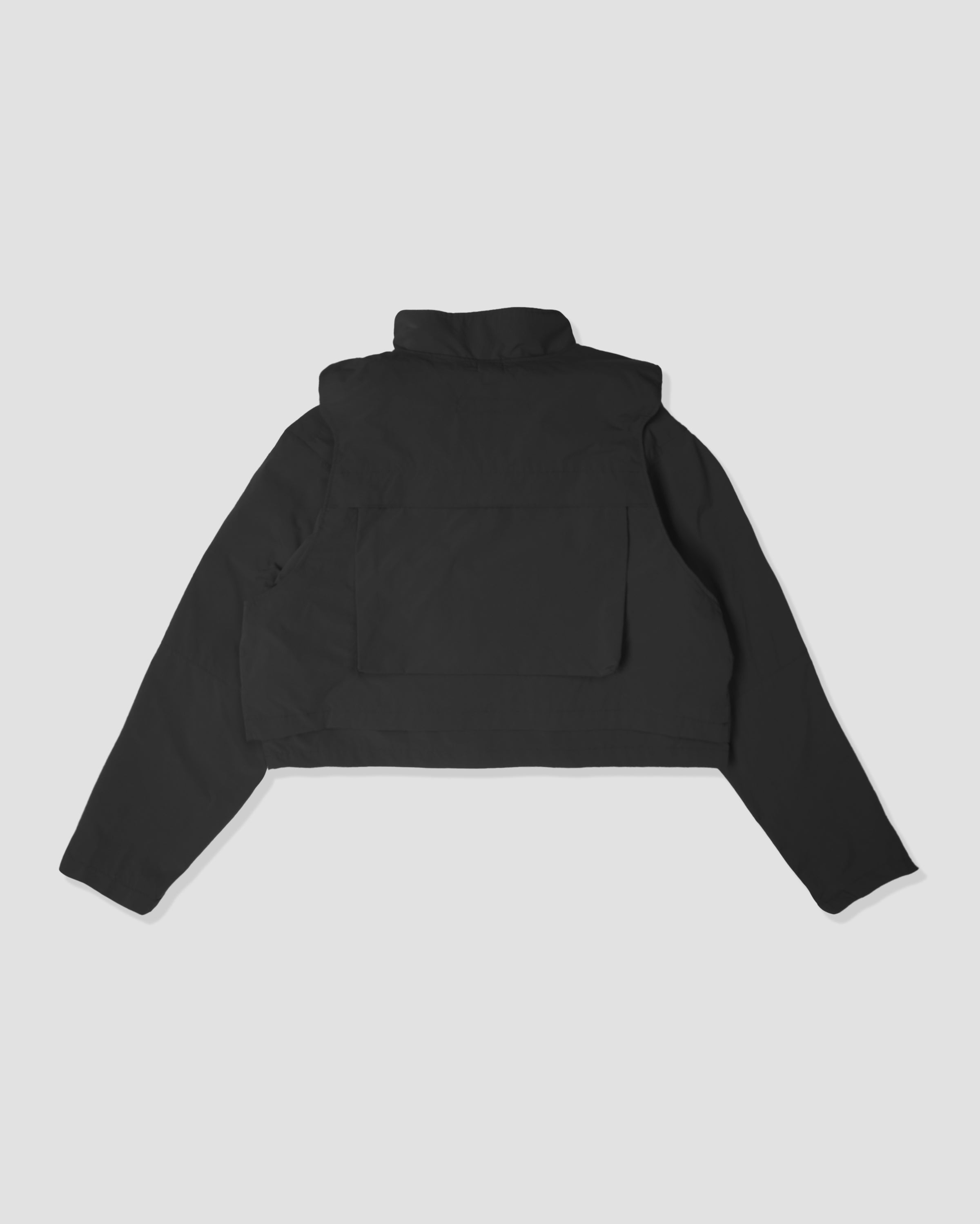 Double Layered Half Jacket - Black