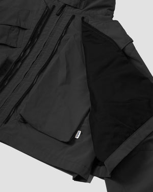 Double Layered Half Jacket - Black