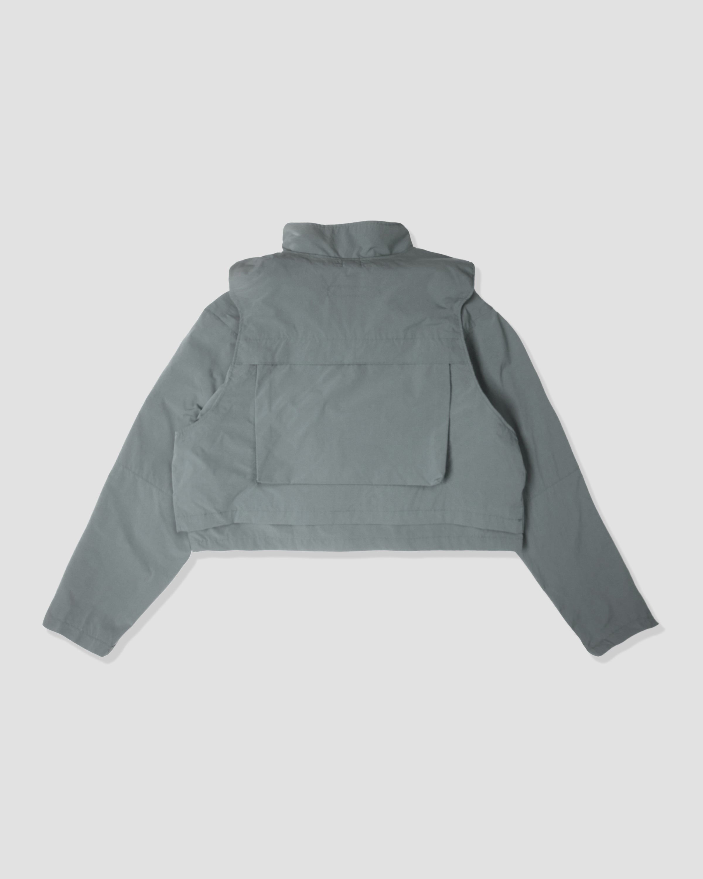 Double Layered Half Jacket - Grey