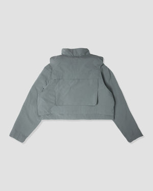 Double Layered Half Jacket - Grey