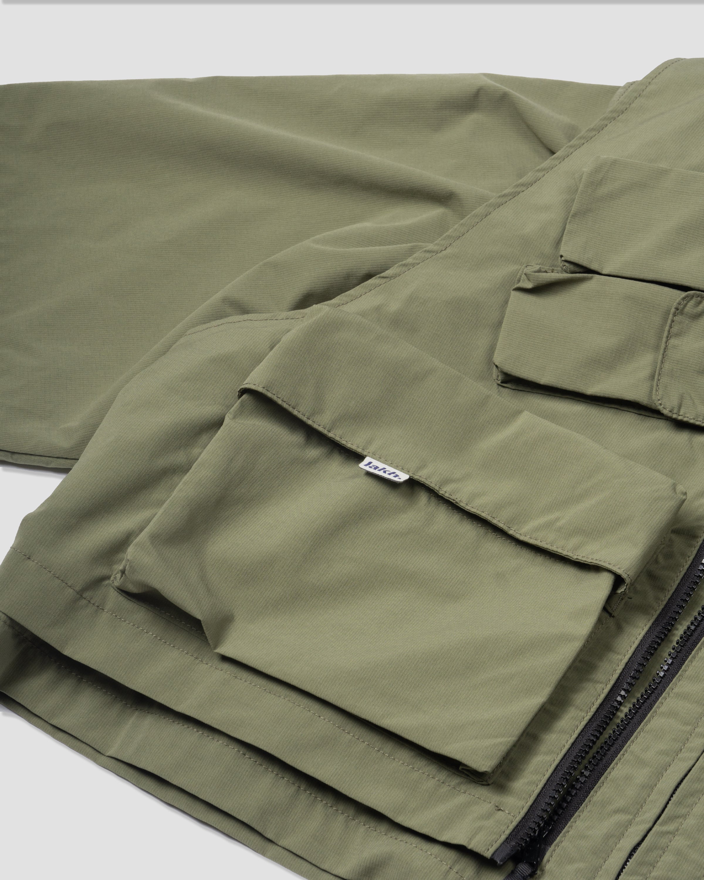 Double Layered Half Jacket - Olive