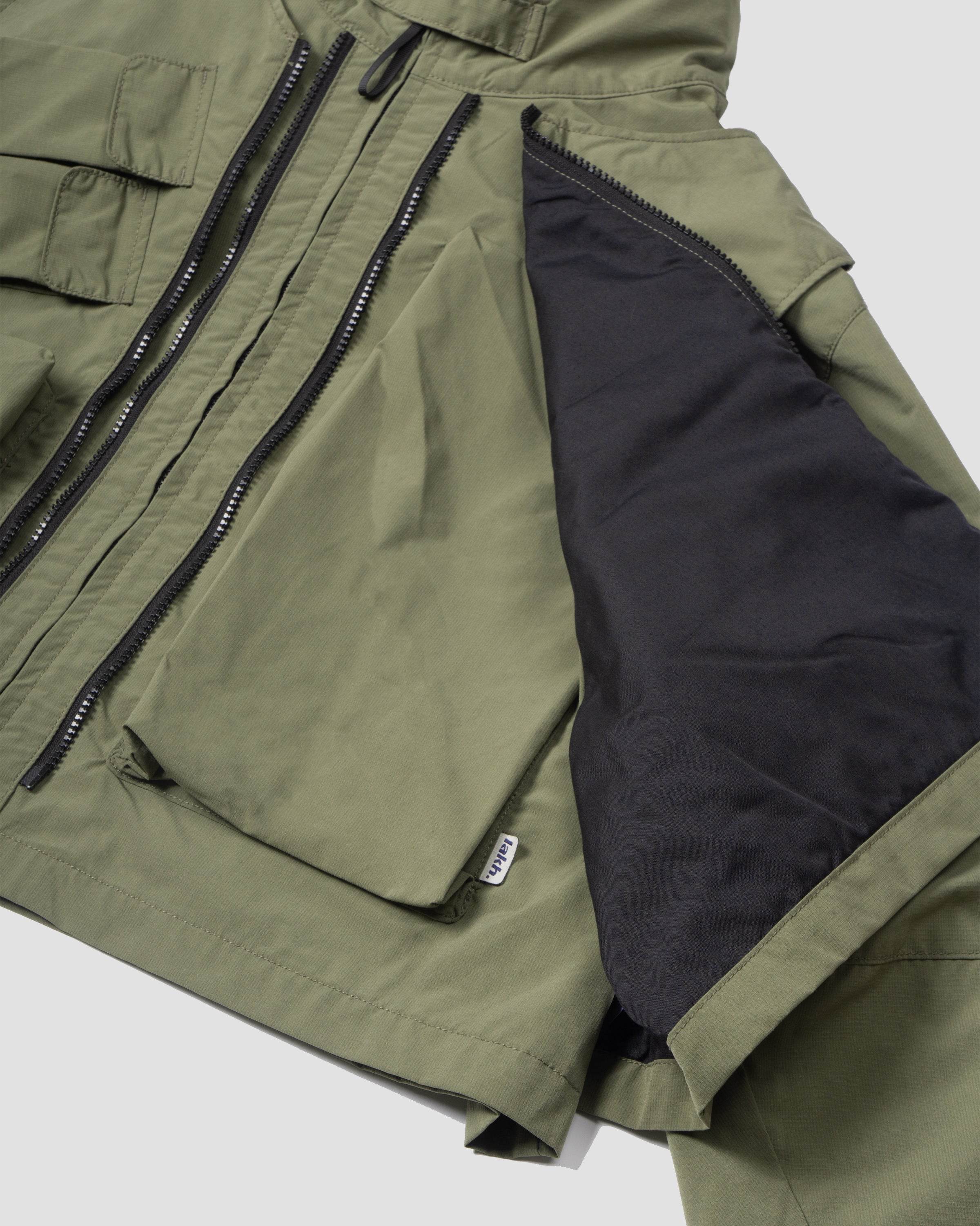 Double Layered Half Jacket - Olive