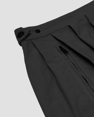 Drop Crotch Loose Pants - Black