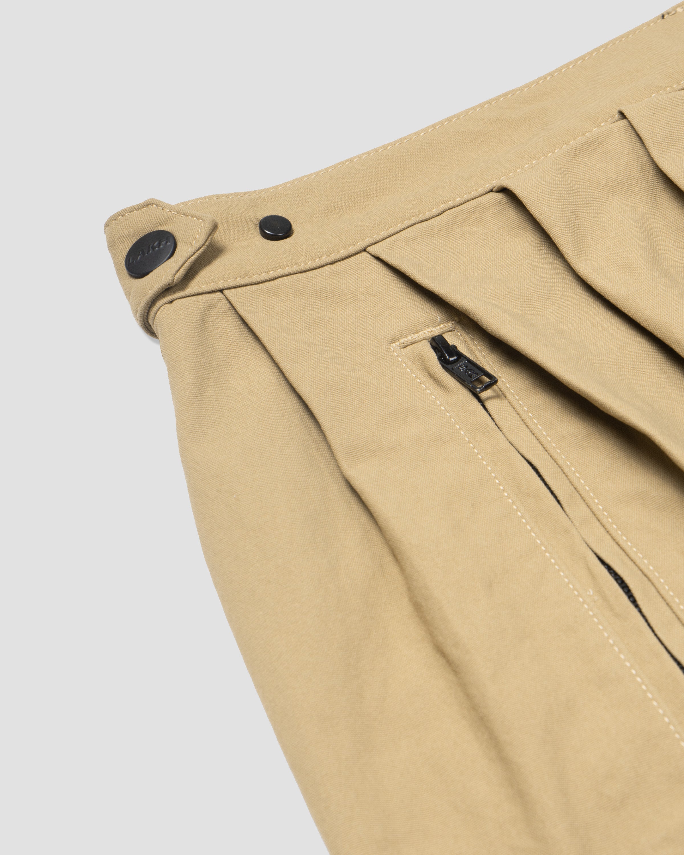 Drop Crotch Loose Pants - Sand