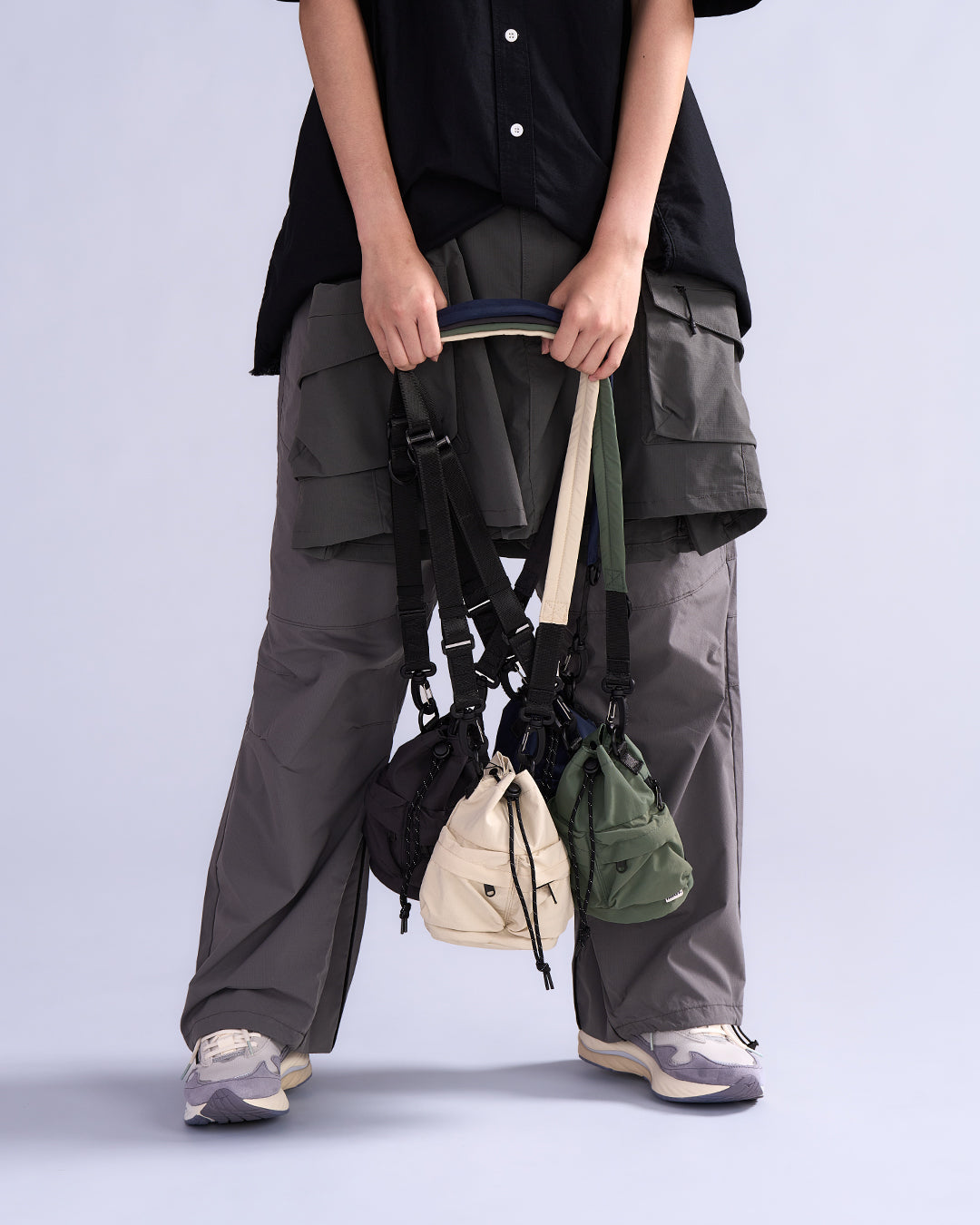 Mini Pockets Shoulder Bag - Green