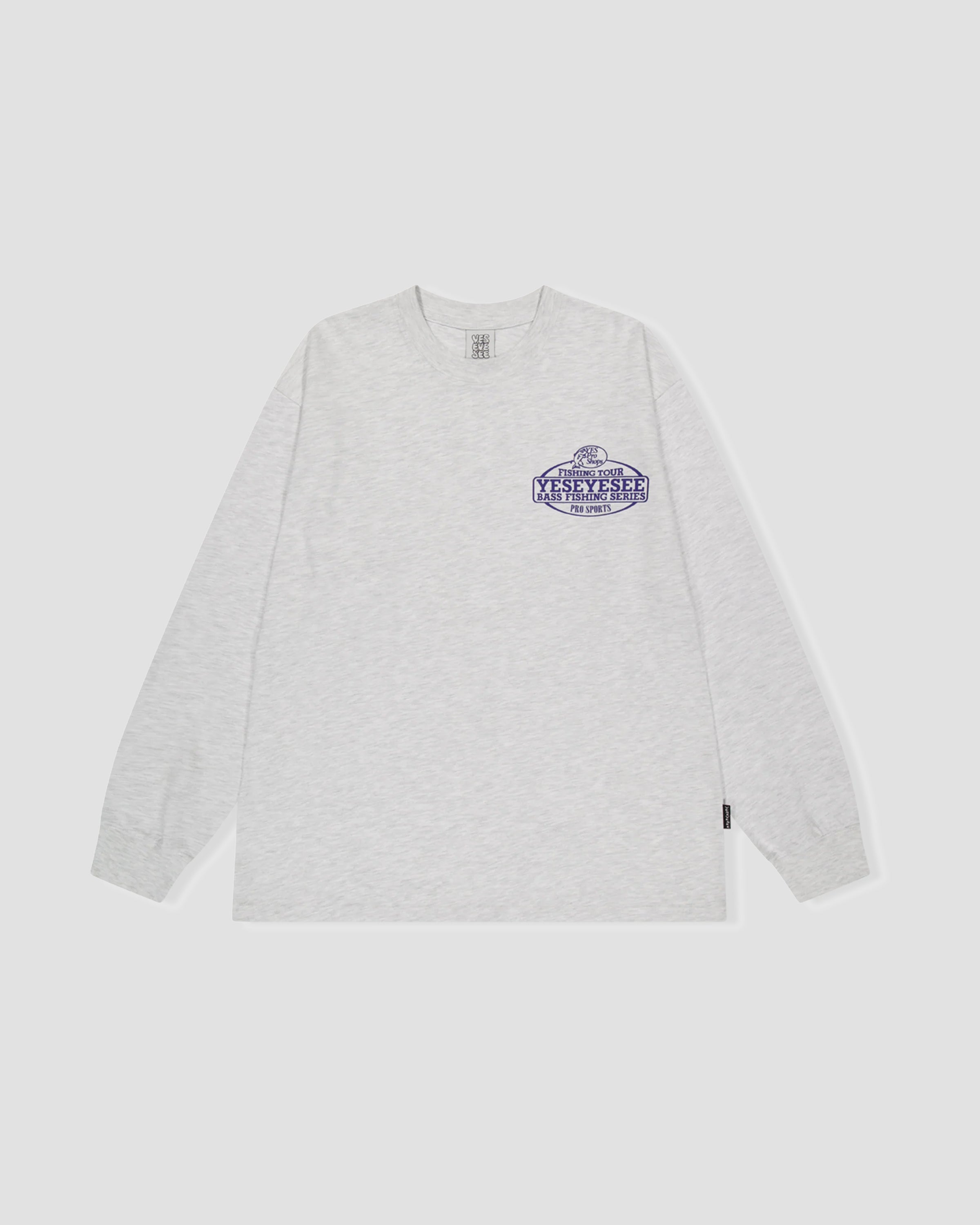 YESEYESEE Fishing Sponsors L/S Tee - Light Grey