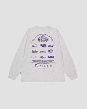 YESEYESEE Fishing Sponsors L/S Tee - Light Grey