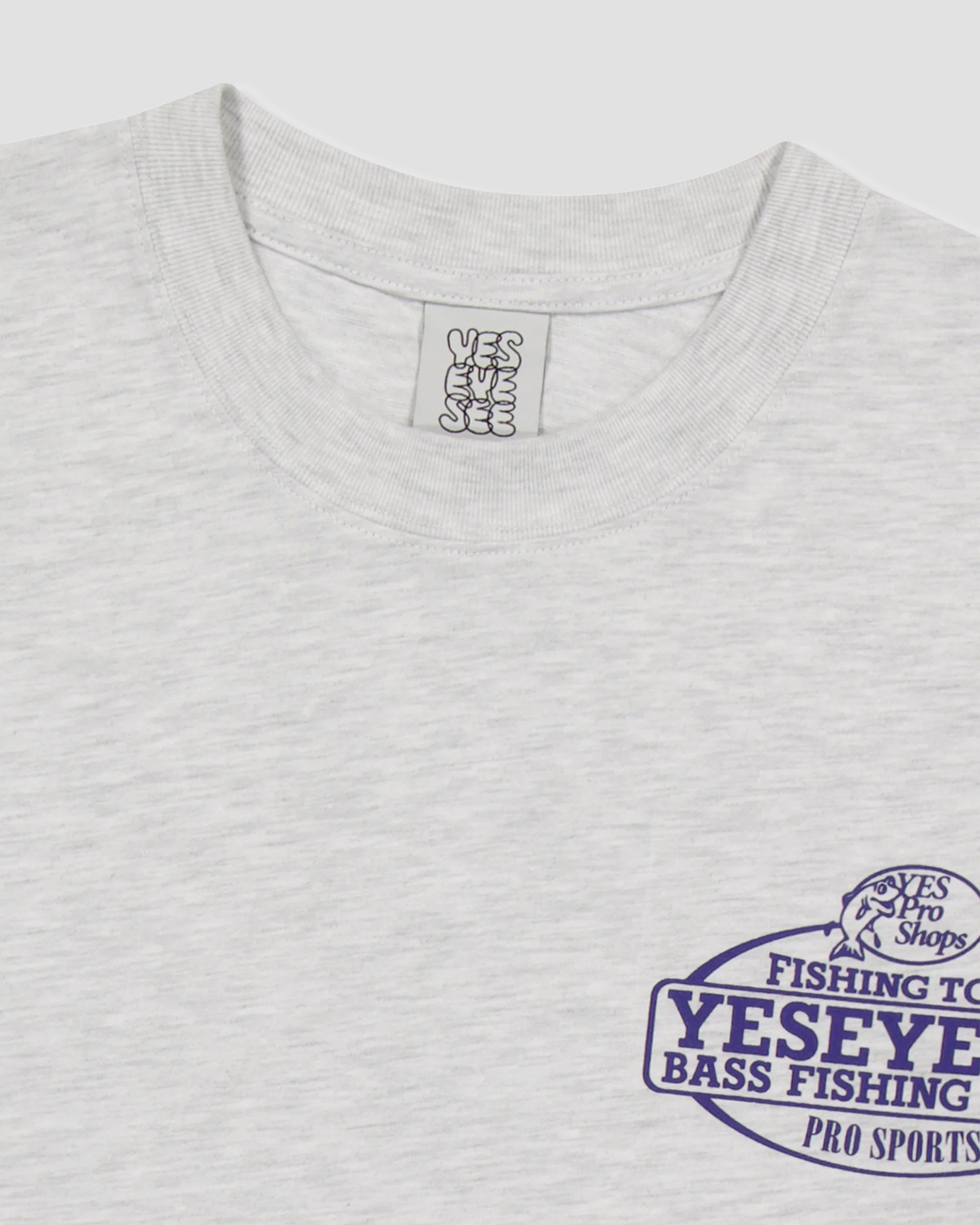 YESEYESEE Fishing Sponsors L/S Tee - Light Grey