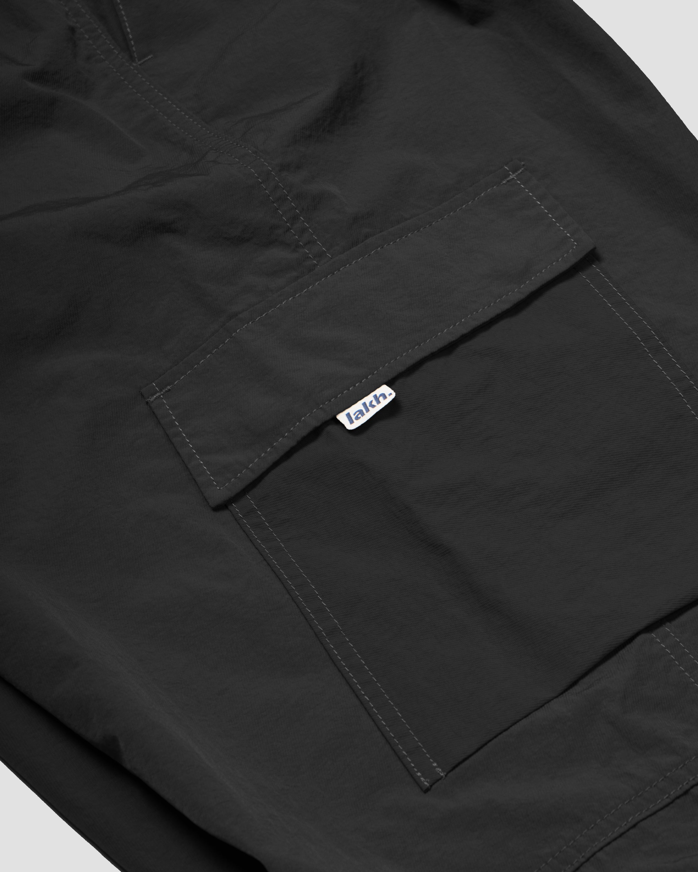 Flared Cargo Pants - Black