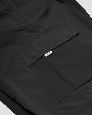 Flared Cargo Pants - Black