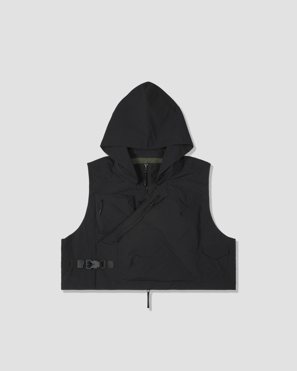 Flip Snap Pocket Vest - Black