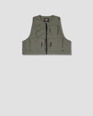 Functional Double Layered Coat - Olive