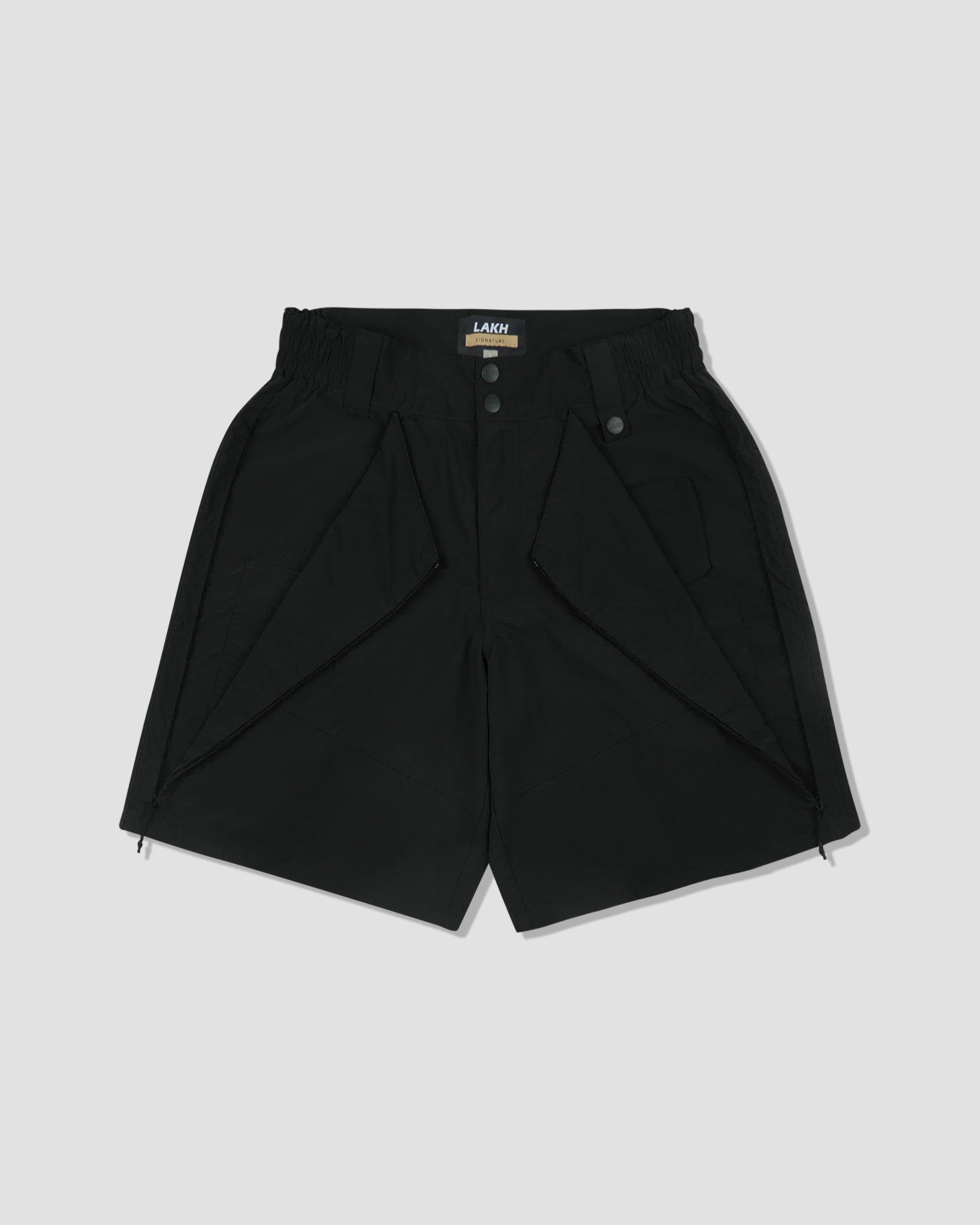 Hidden Ten Pockets Shorts - Black