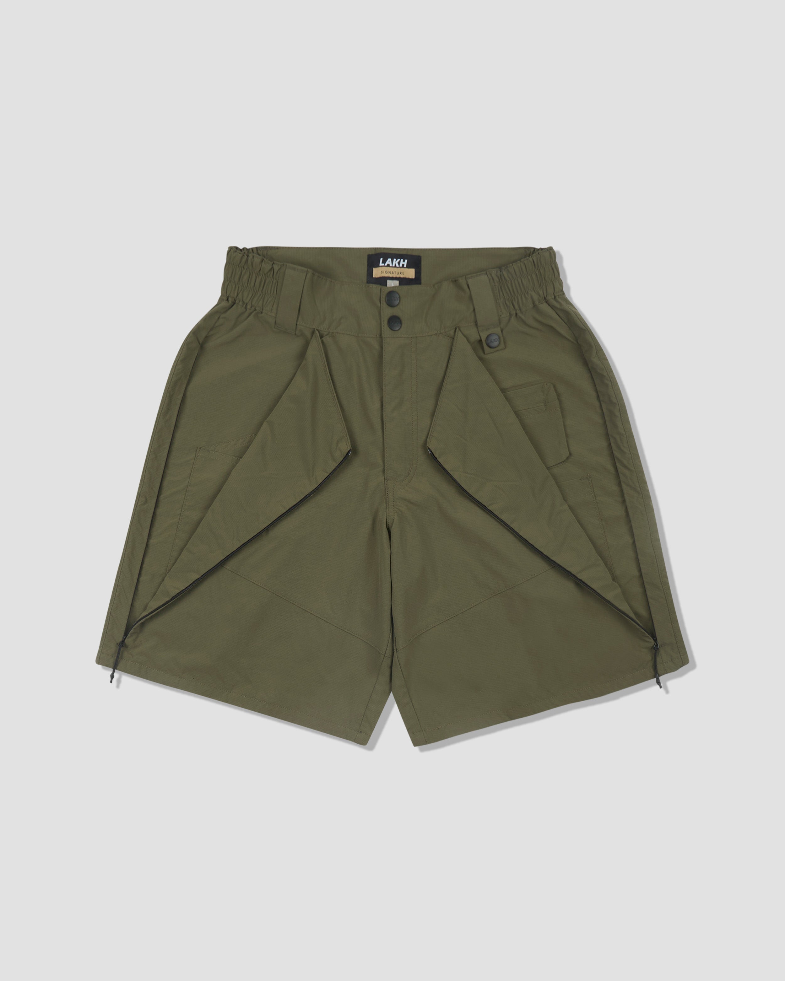Hidden Ten Pockets Shorts - Olive