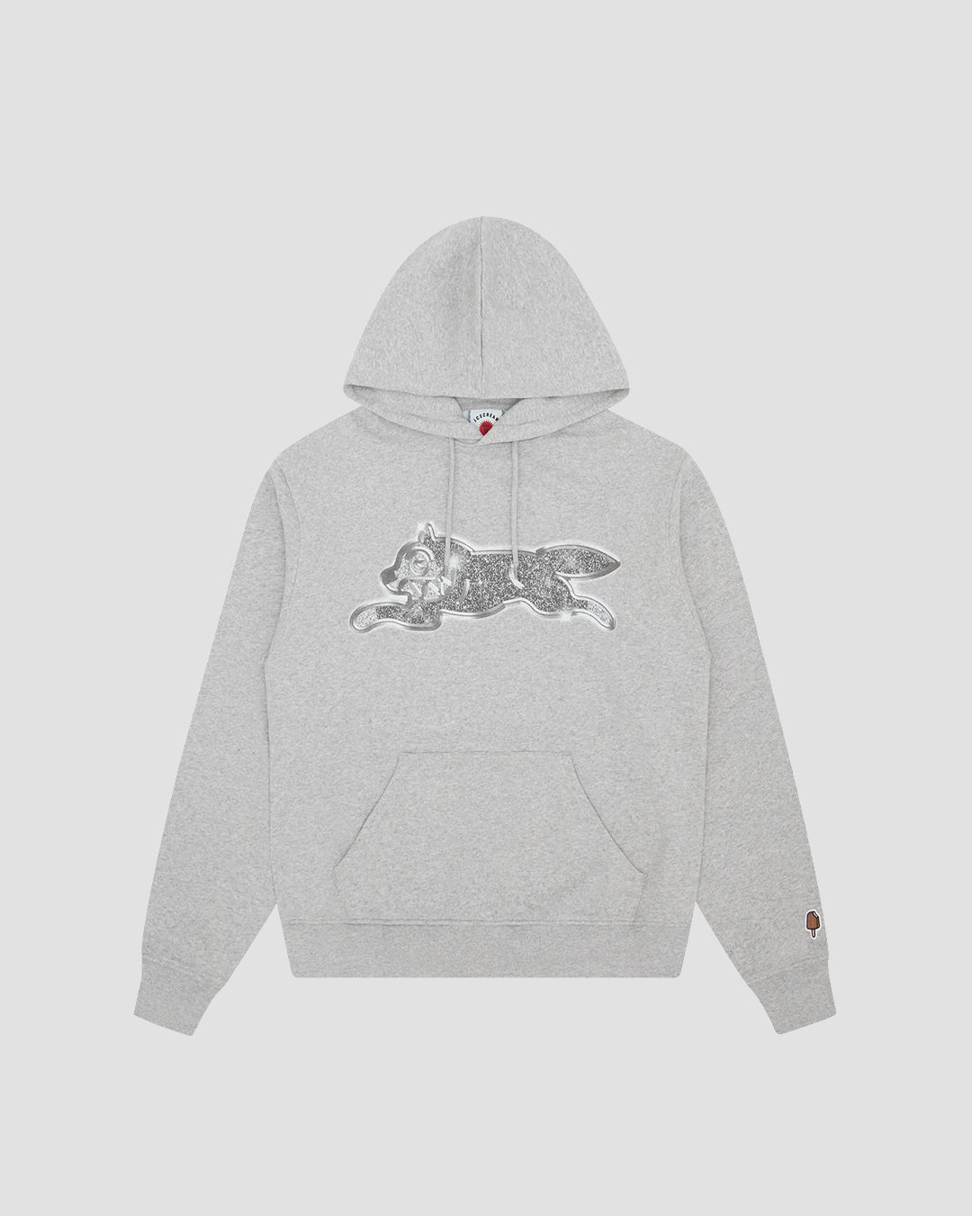 ICECREAM Iced Out Running Dog Hood - Heather Gray