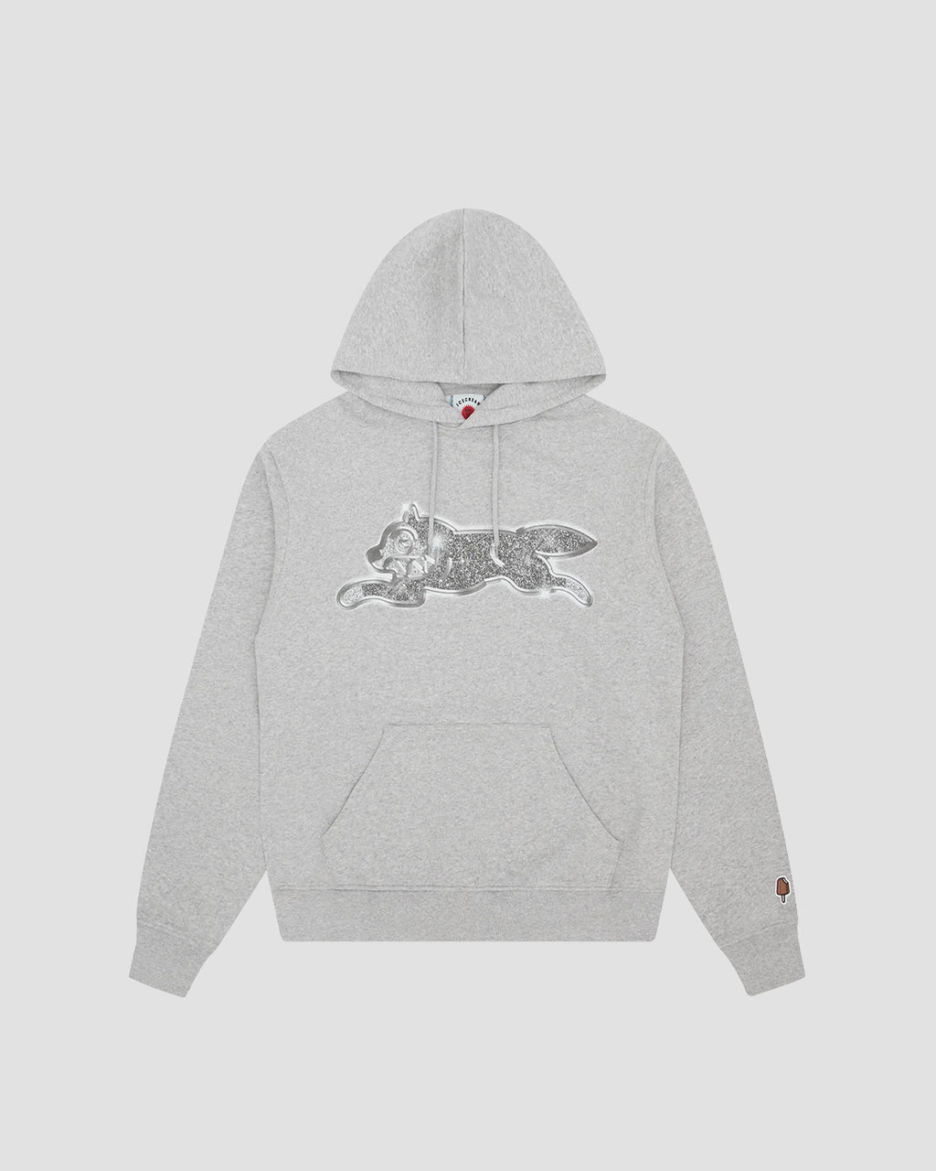 ICECREAM Iced Out Running Dog Hood - Heather Gray