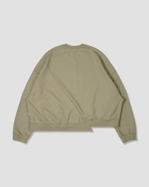 Irregular Patched Crewneck - Sand