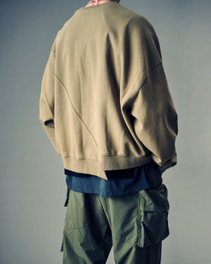 Irregular Patched Crewneck - Sand