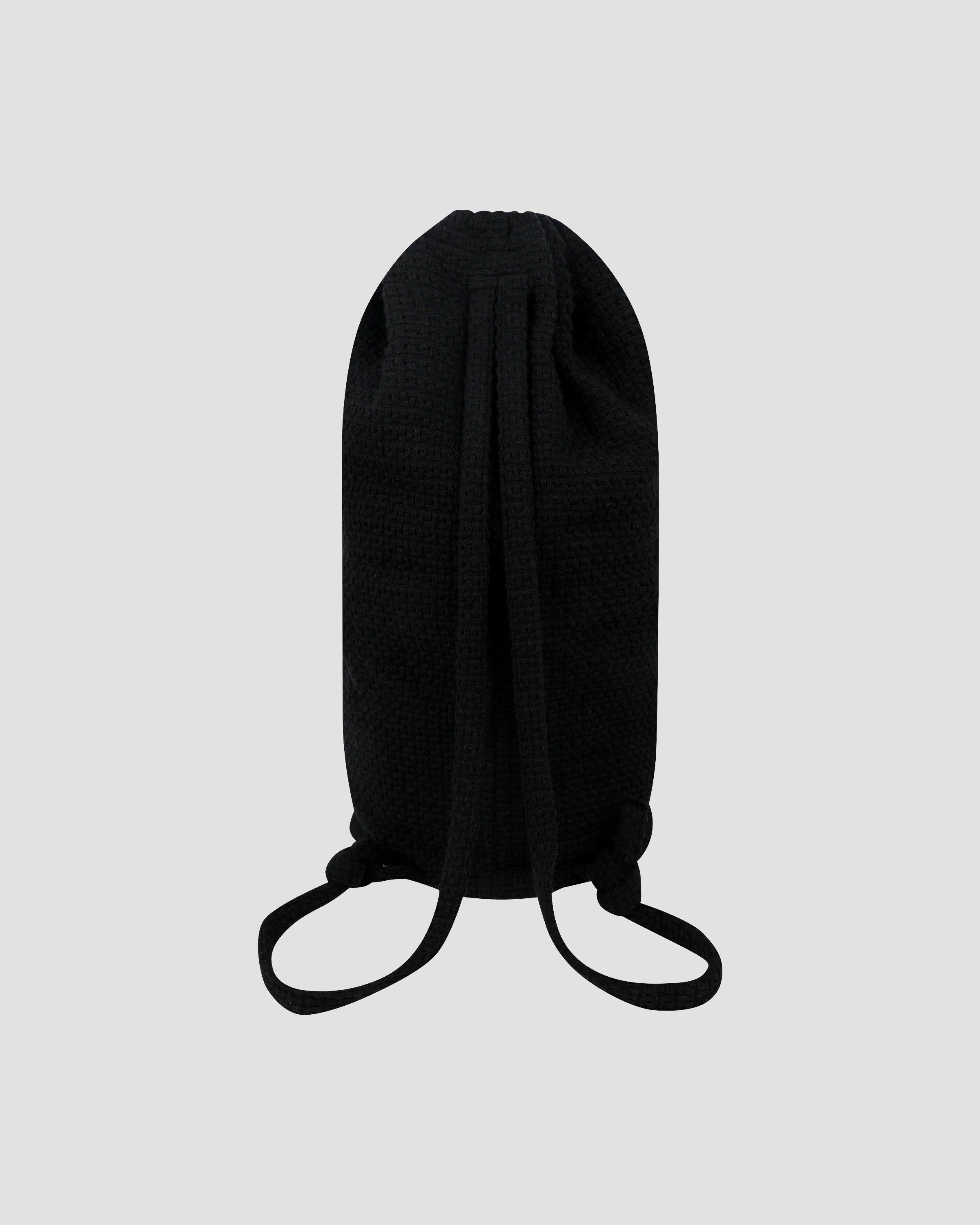 YESEYESEE Jacquard Fabric String Bag - Black