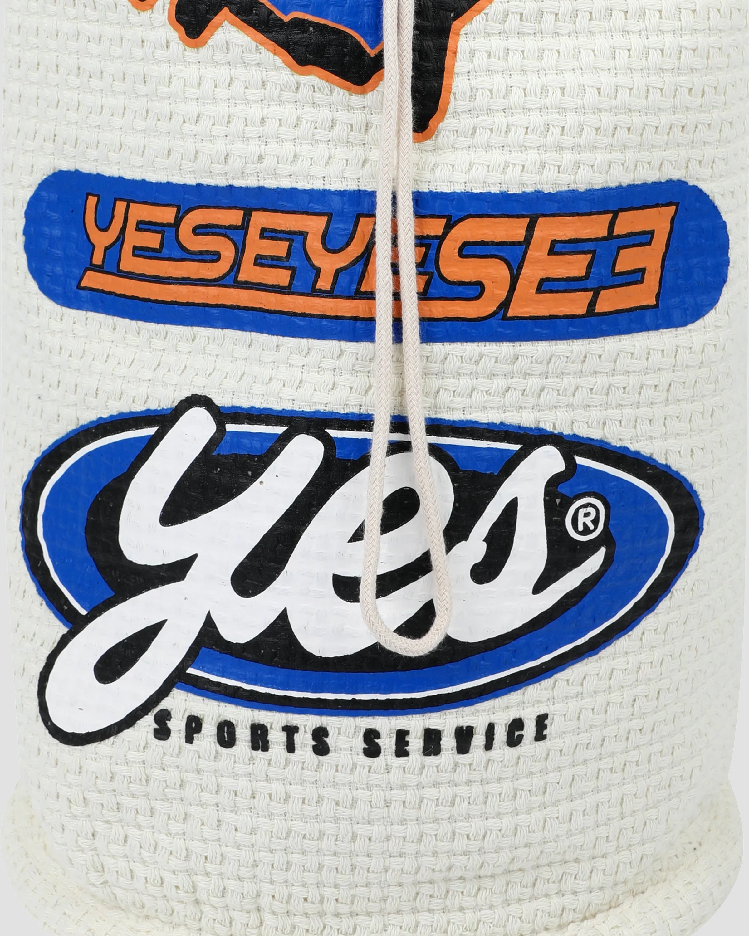 YESEYESEE Jacquard Fabric String Bag - Natural White