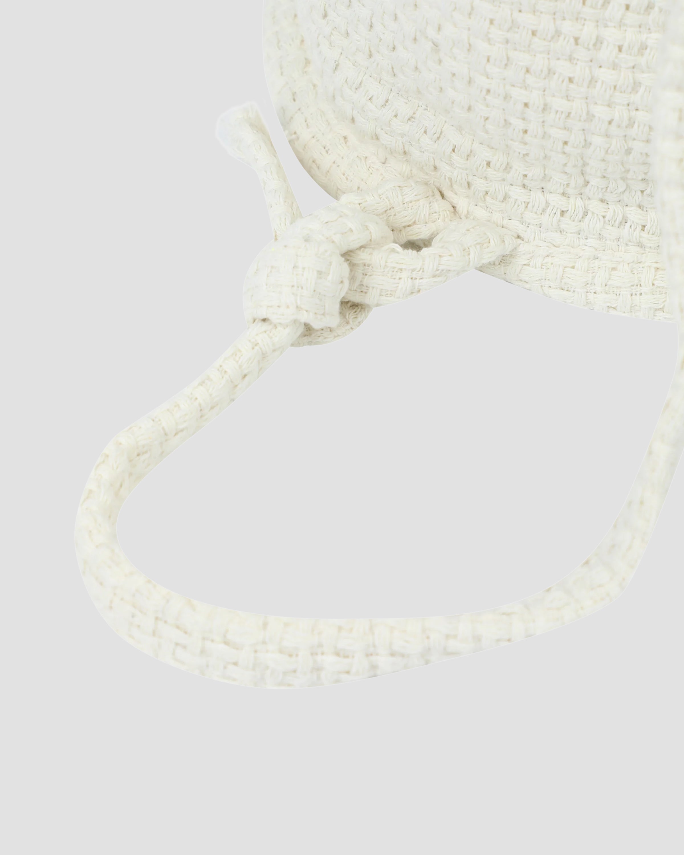 YESEYESEE Jacquard Fabric String Bag - Natural White