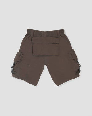 Jenga Ten Pockets Cargo Shorts - Brown