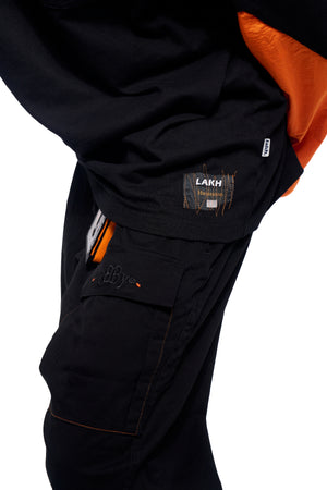 LAKH x HIBYEFRIEND Cargo Bell-Bottomed Pants - Black