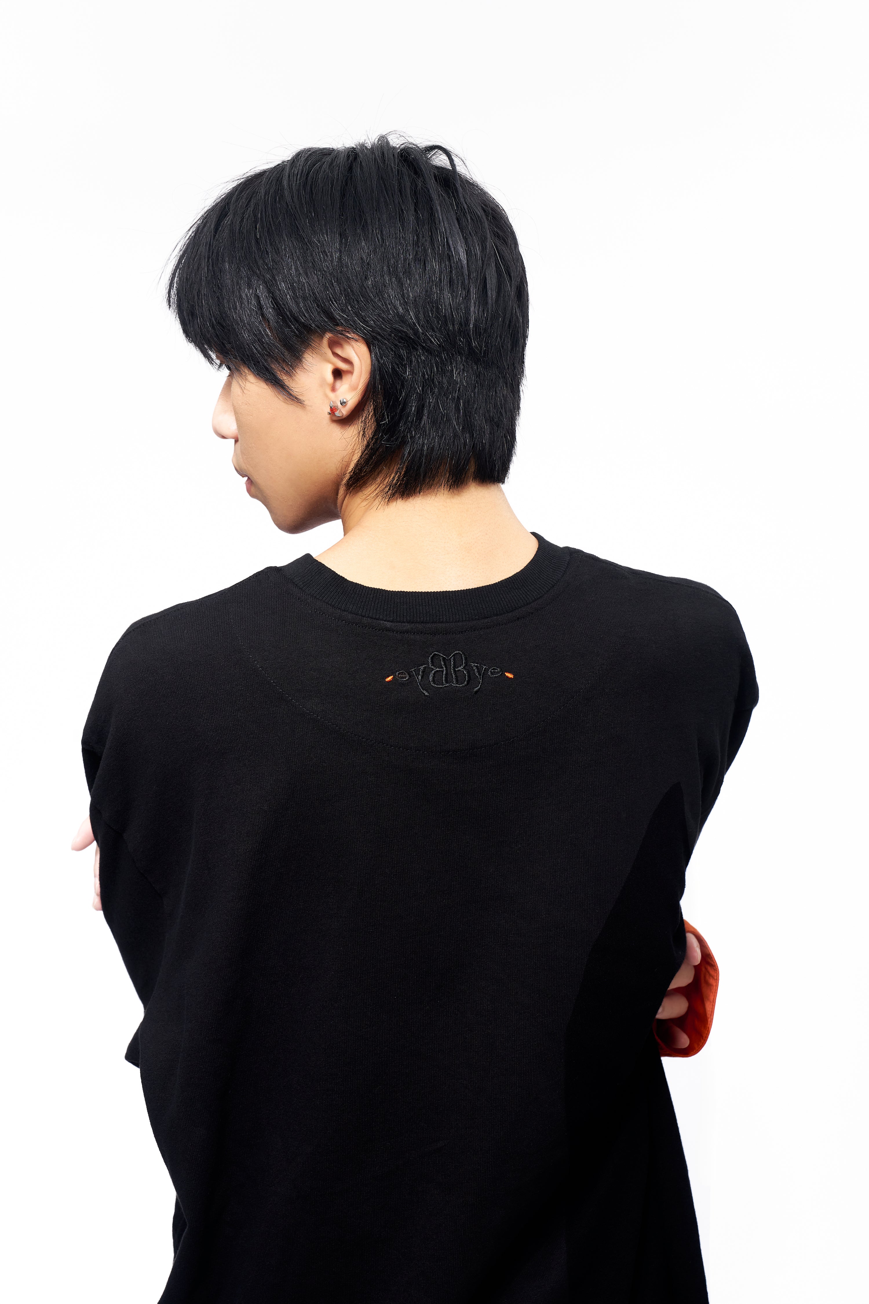 LAKH x HIBYEFRIEND Patched Sleeve Shirt - Black