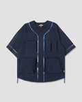 LAKH x KUON Multi Pockets Baseball Shirt - Navy