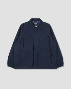 LAKH x KUON Printed Boro Reversible Coach Jacket - Navy