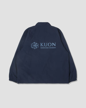 LAKH x KUON Printed Boro Reversible Coach Jacket - Navy