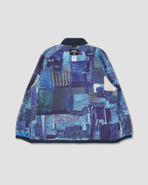 LAKH x KUON Printed Boro Reversible Coach Jacket - Navy