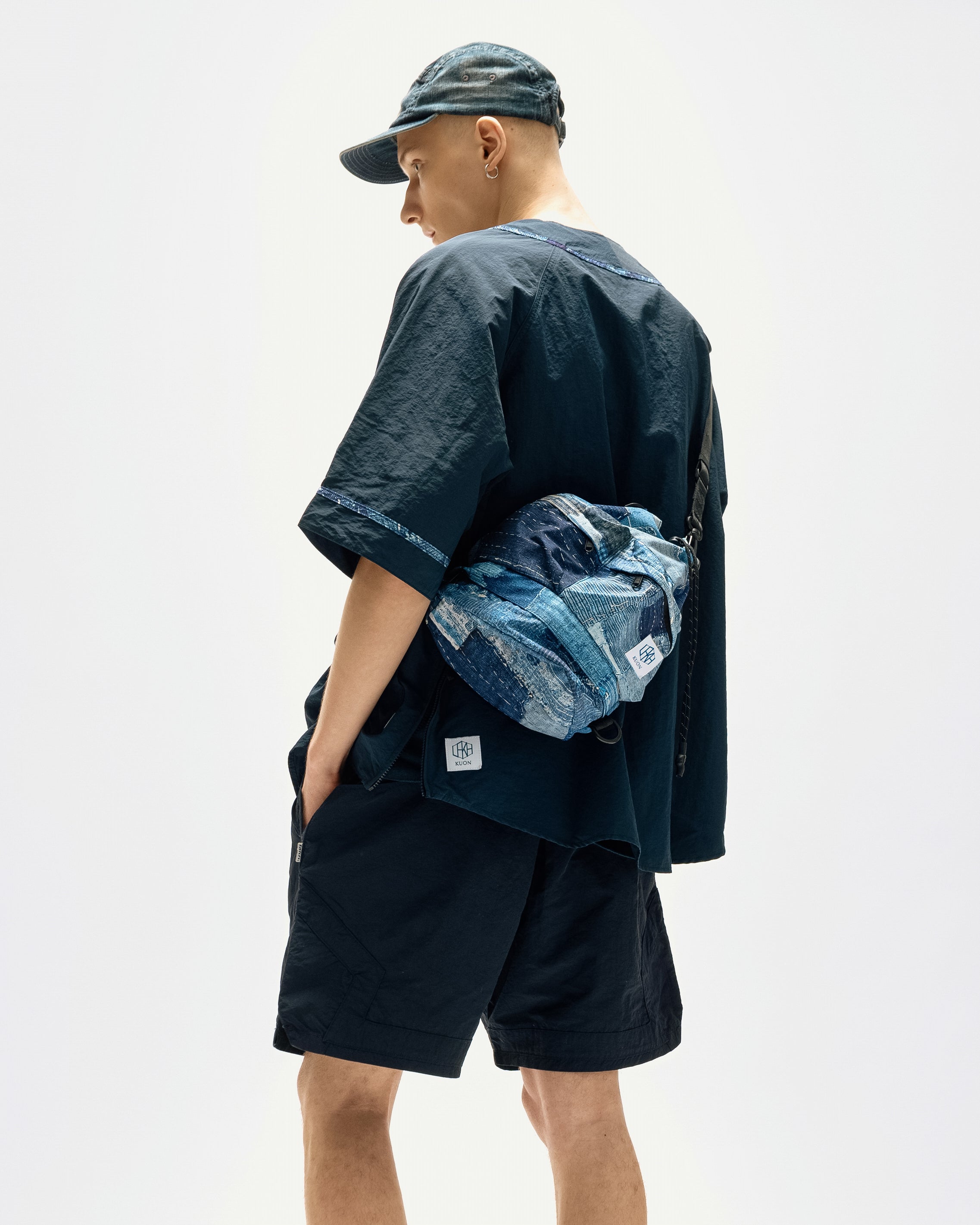 LAKH x KUON Printed Boro Six Pockets Shoulder Bag