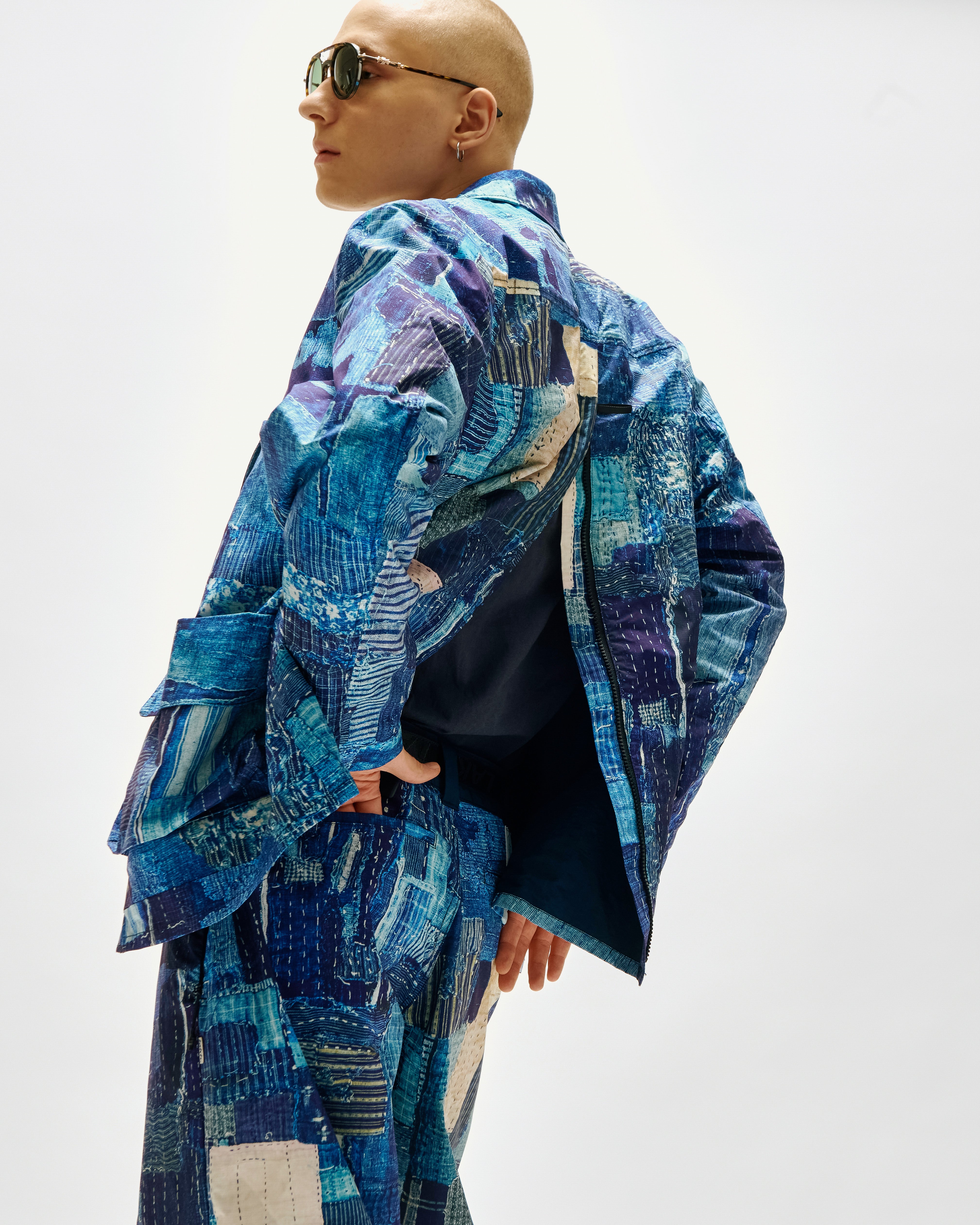 LAKH x KUON Printed Boro Functional Suit Jacket