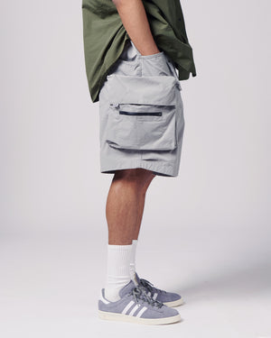 Twelve Pockets Cargo Shorts - Light Grey
