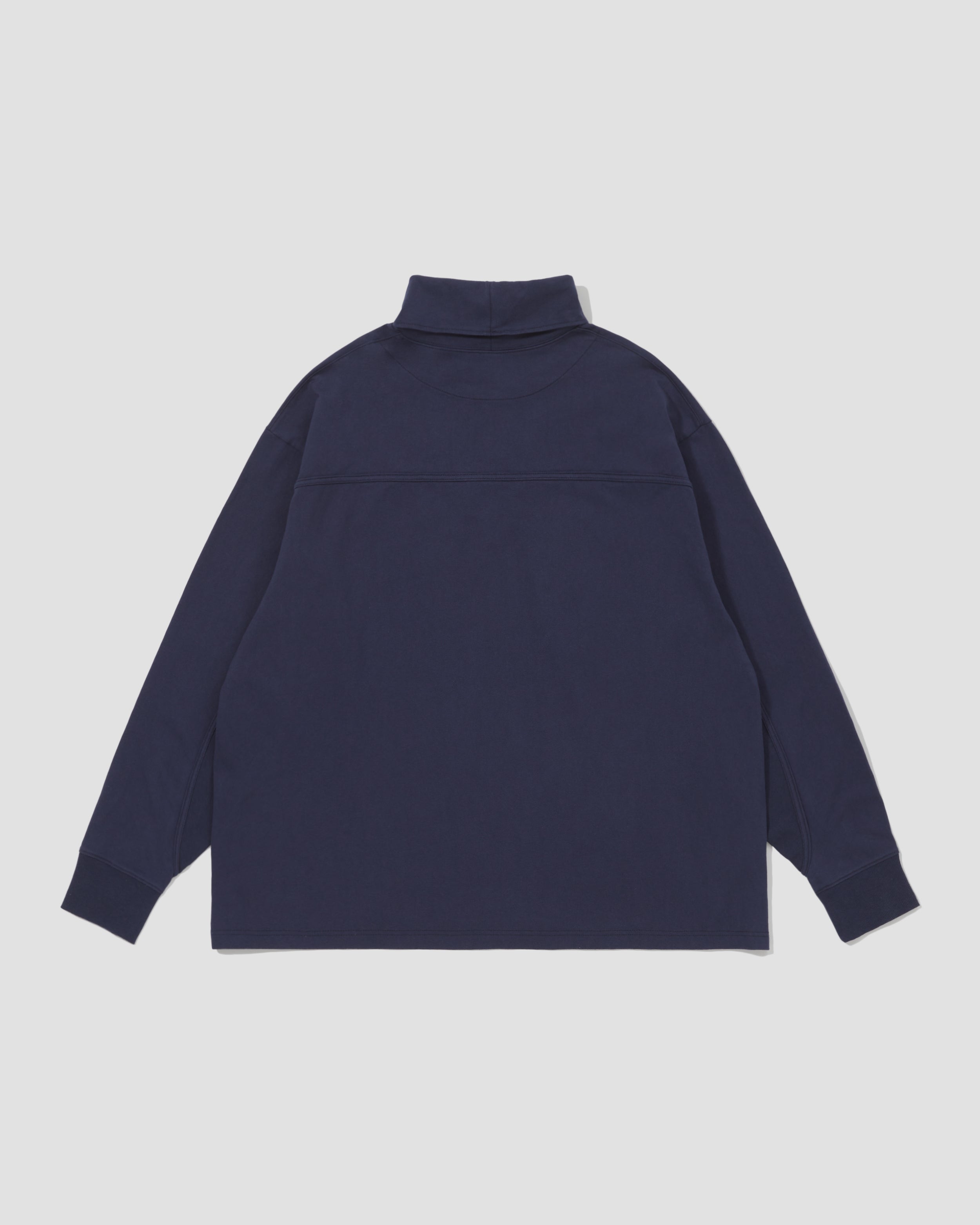 Mock Neck L/S Tee - Navy